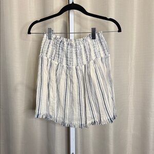 Aerie Navy and Cream Striped Mini Skirt